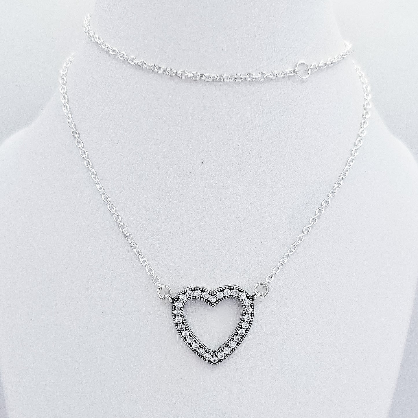 Collar Corazon Zirconia Pan