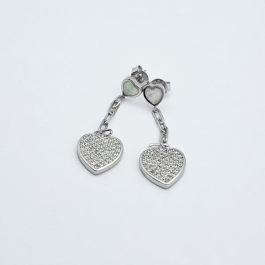 Arete Opalo Blanco