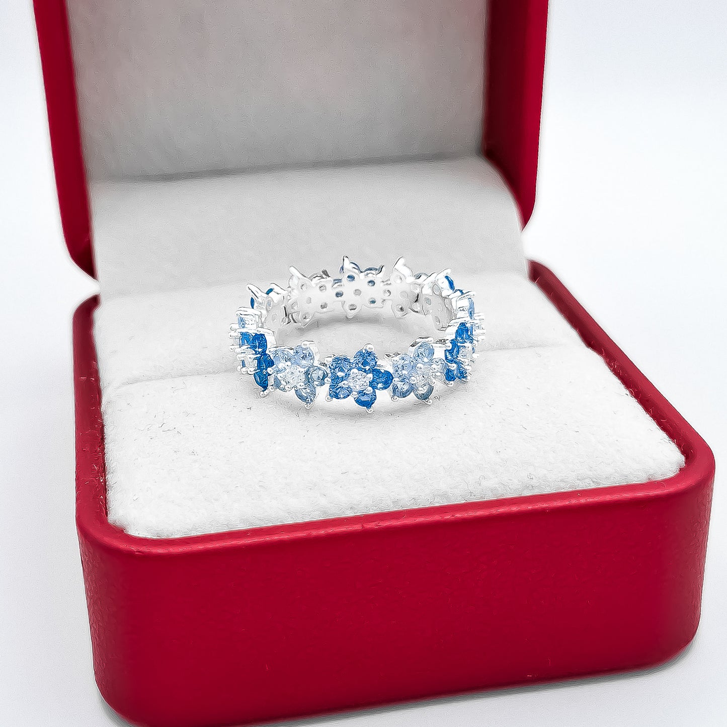 Anillo Flores Azul
