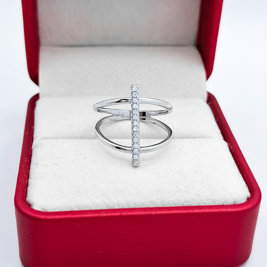 Anillo Linea Zirconia