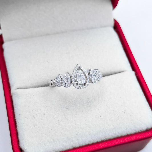 Anillo Gotas Zirconia