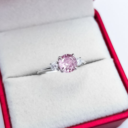 Anillo Zirconia Rosa