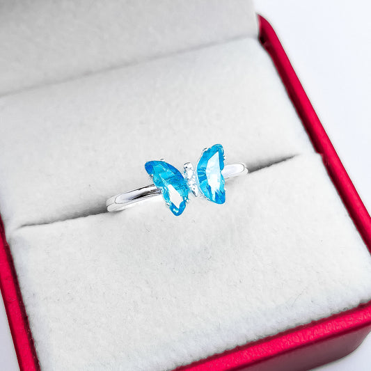Anillo Mariposa Aqua