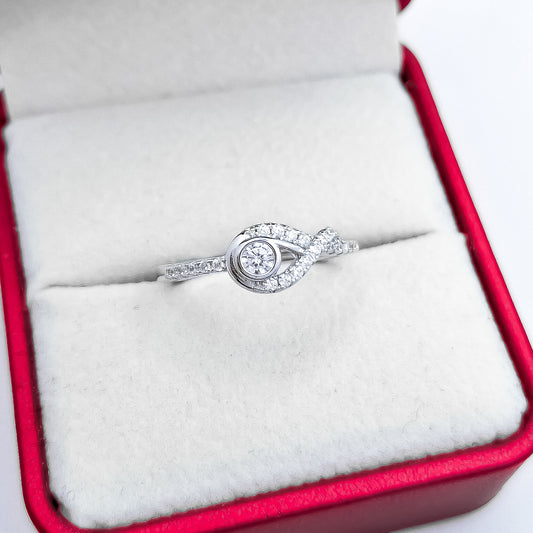 Anillo Gota Zirconia