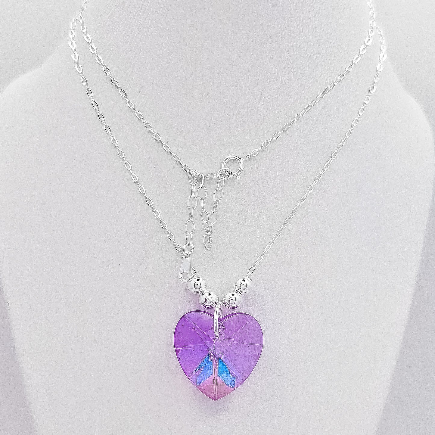 Collar Corazon Morado