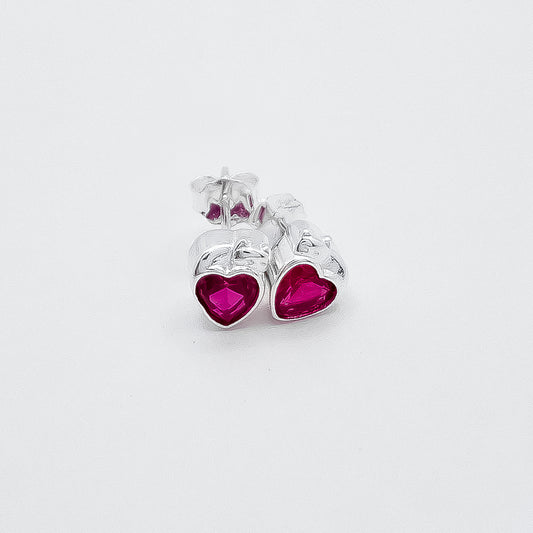 Arete Corazon Rojo