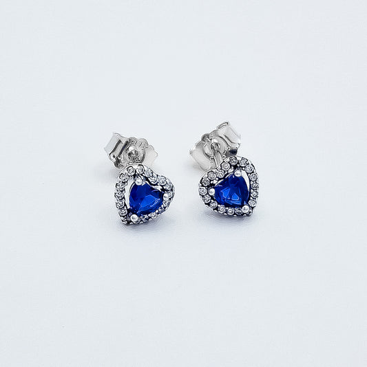 Arete Corazon Azul