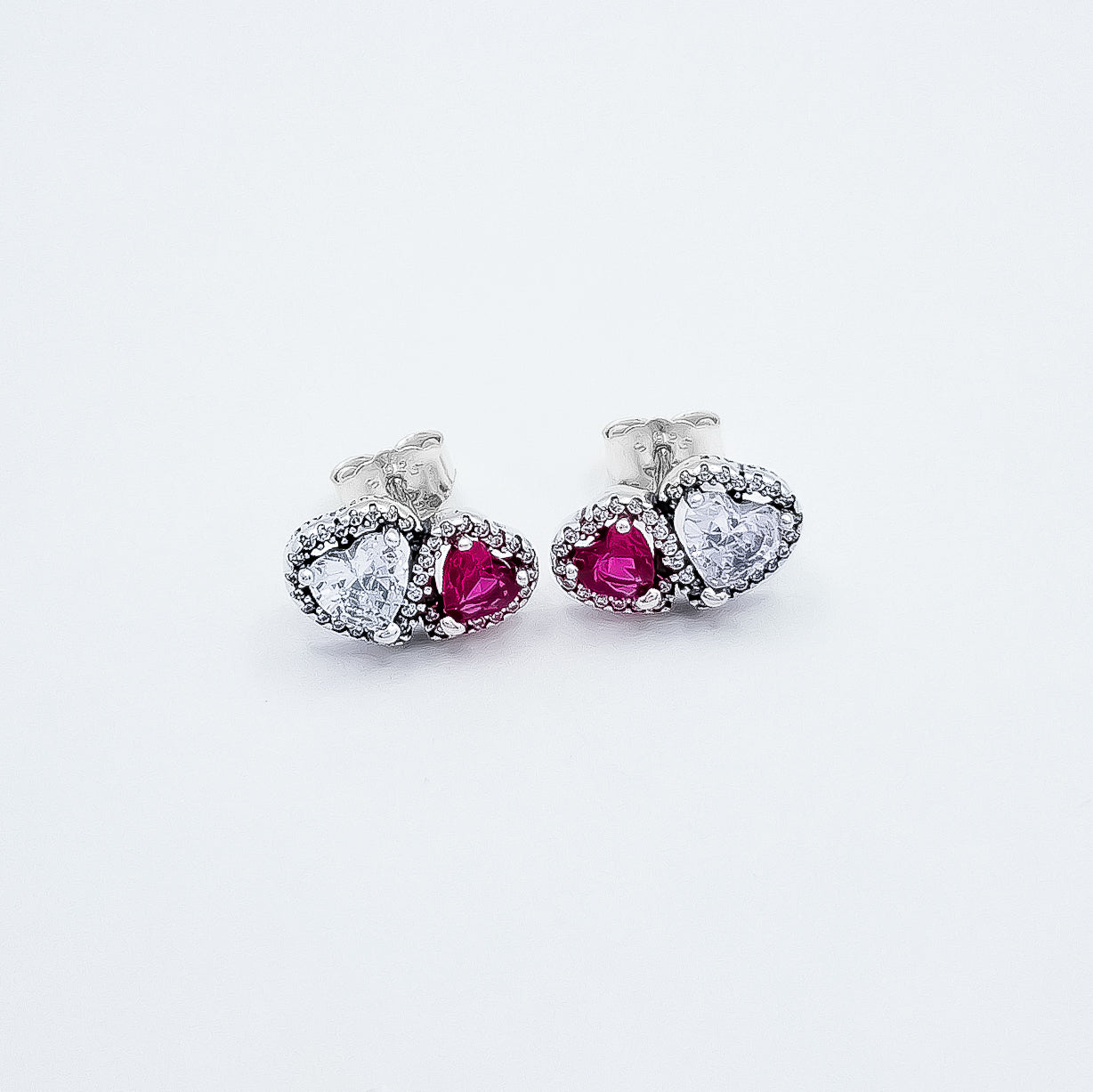 Arete 2 Corazon Rojo