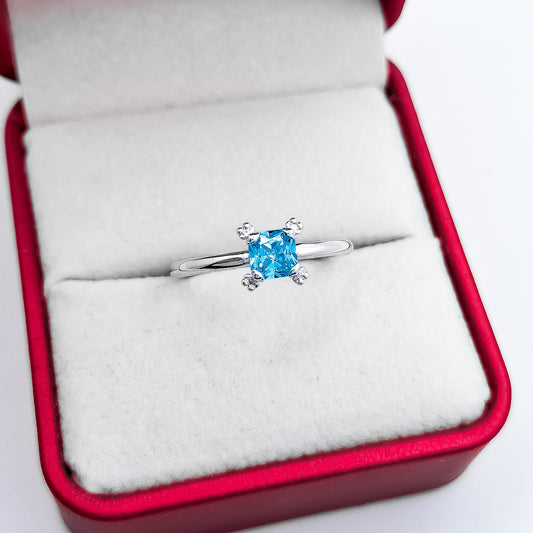 Anillo Cuadro Azul