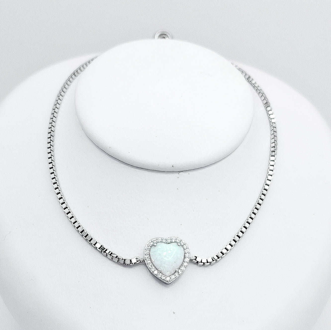 Pulsera Opalo Corazon