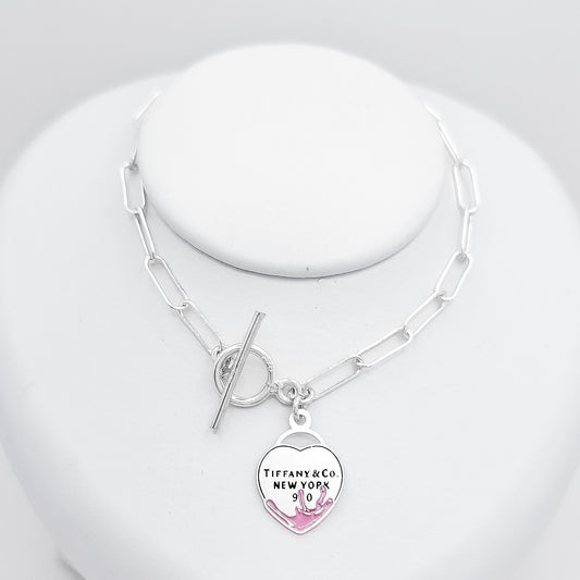 Pulsera Corazon Tiff Rosa