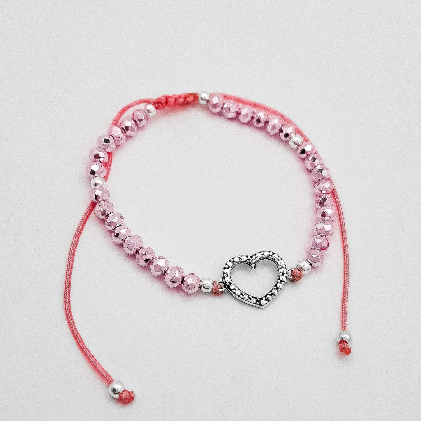 Pulsera Rosa Corazon