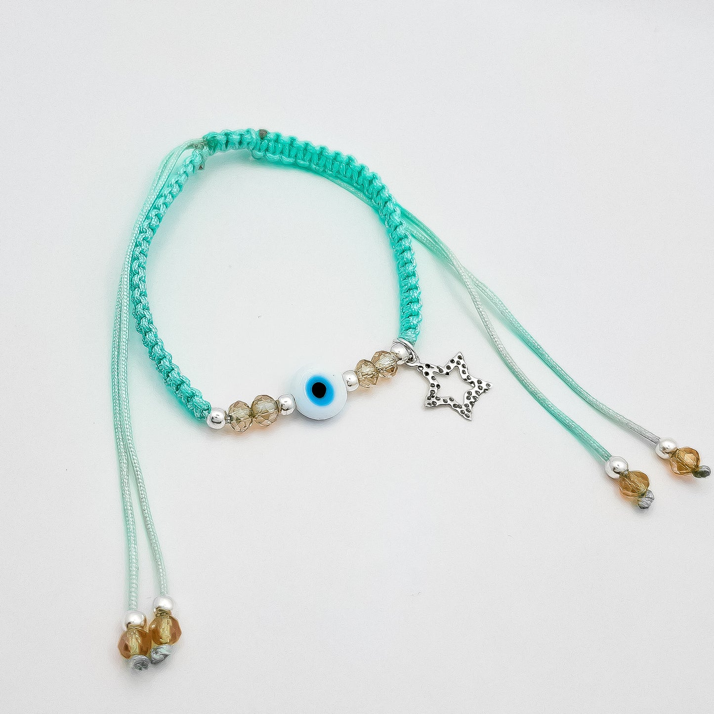 Pulsera Menta Ojo Estrella