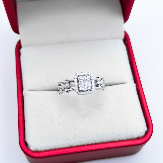 Anillo Zirconia Cuadro