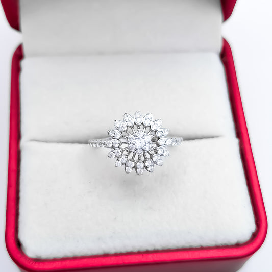 Anillo Zirconia Flor