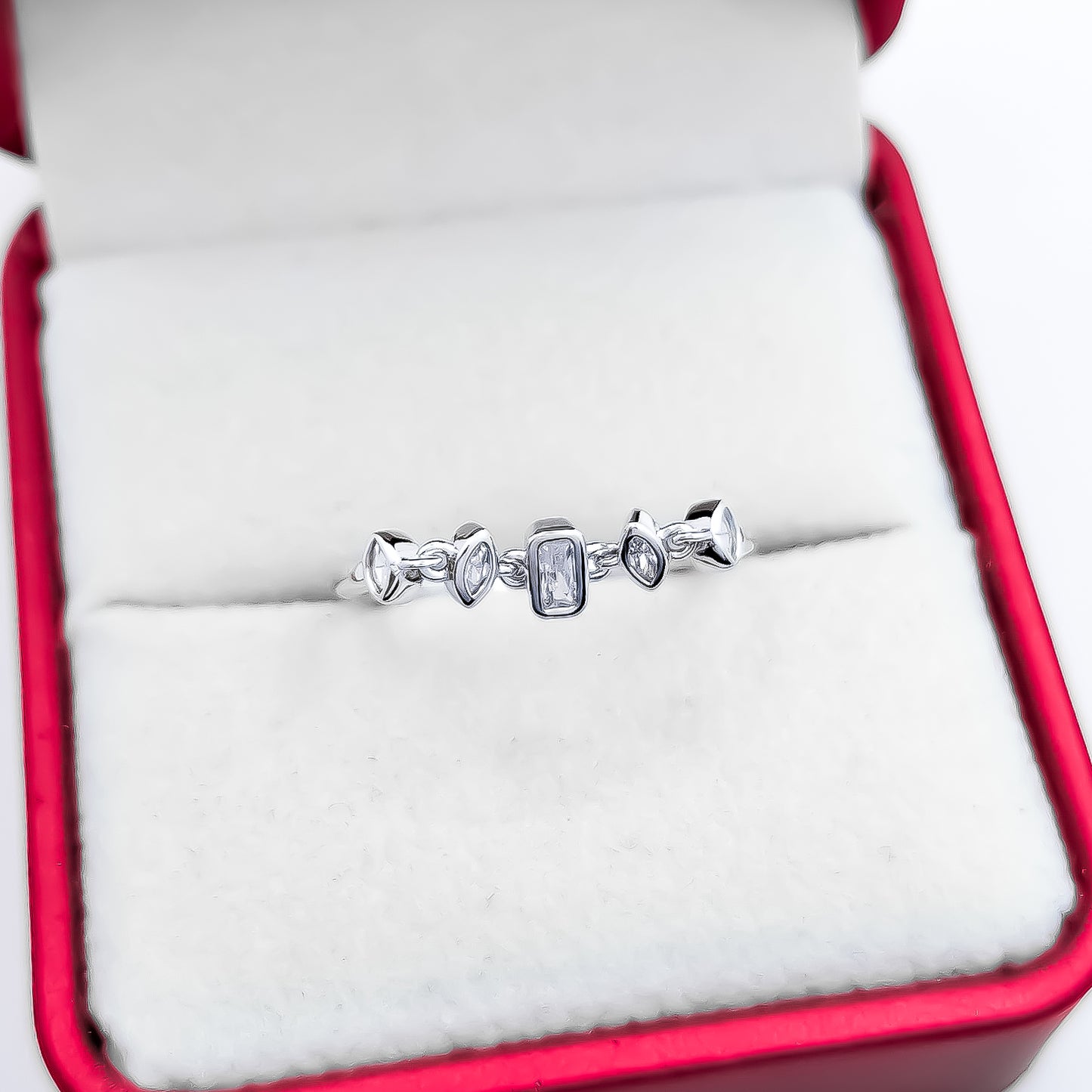 Anillo Cadenita Zirconia