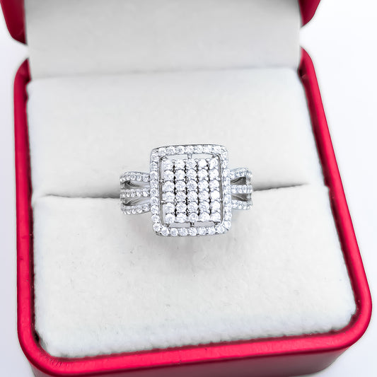 Anillo Cuadro Zirconia