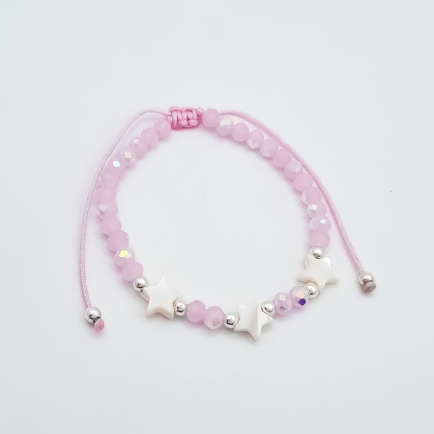 Pulsera Rosa Estrellas