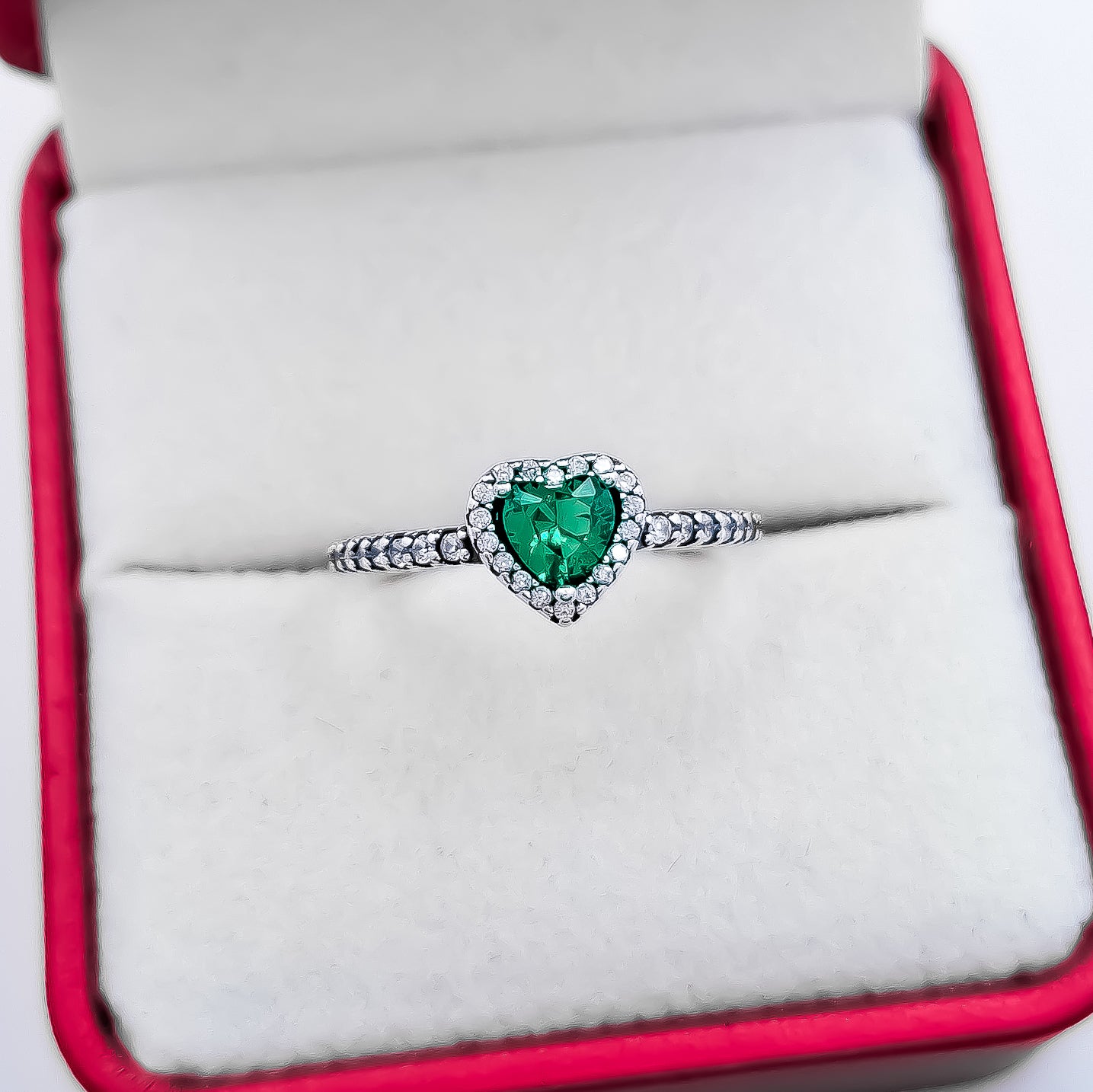 Anillo Corazon Verde