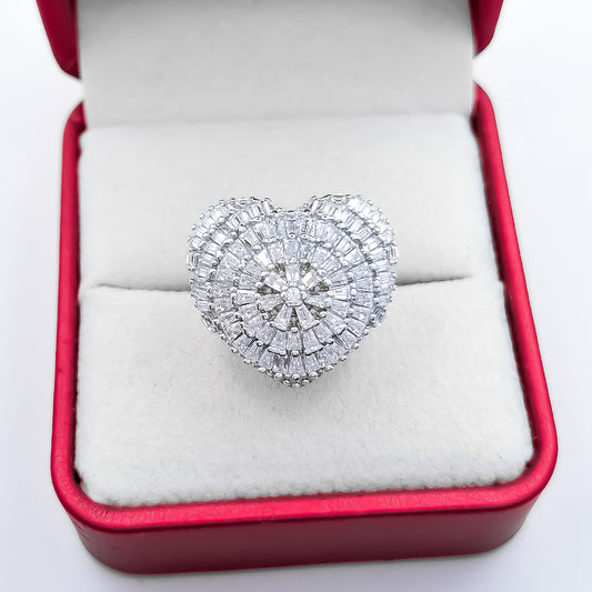 Anillo Corazon Grande Zirconia