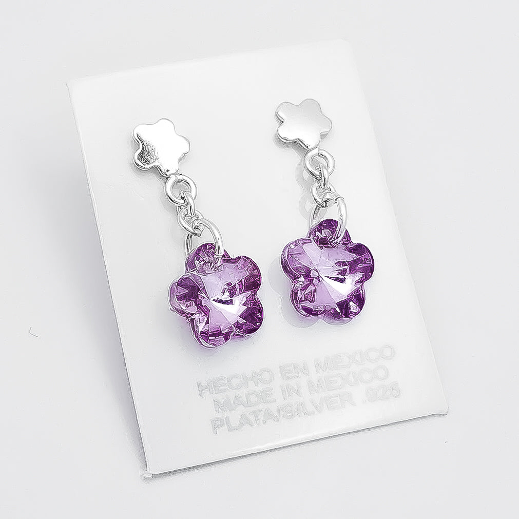 Arete Flor Morada