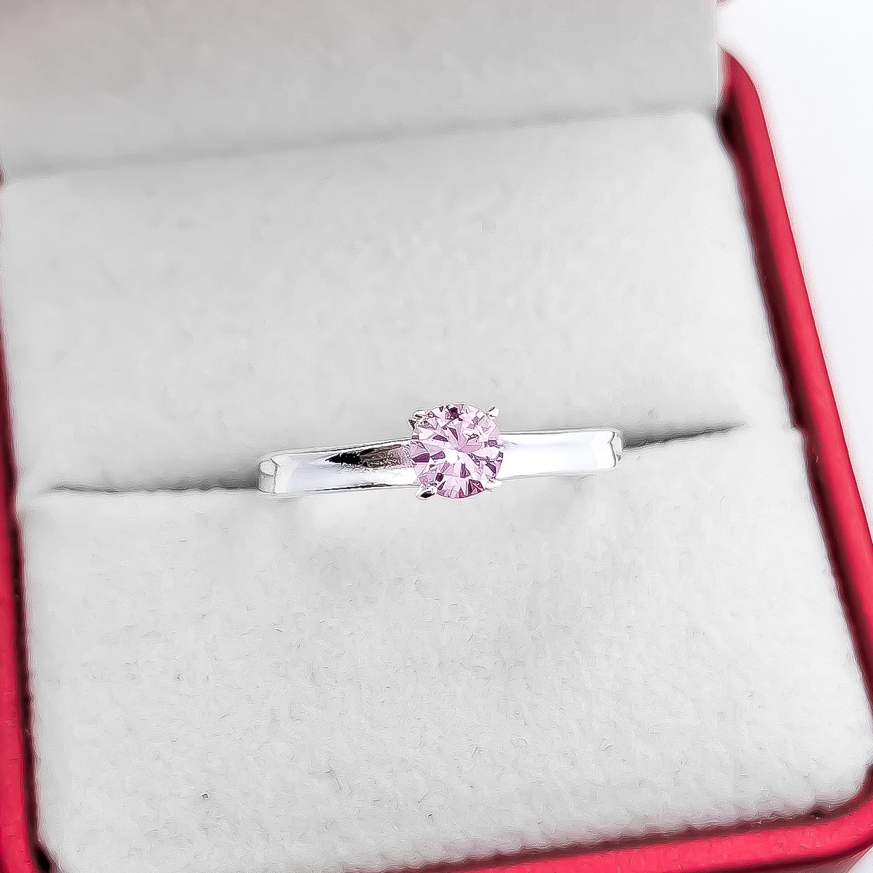 Anillo Zirconia Rosa