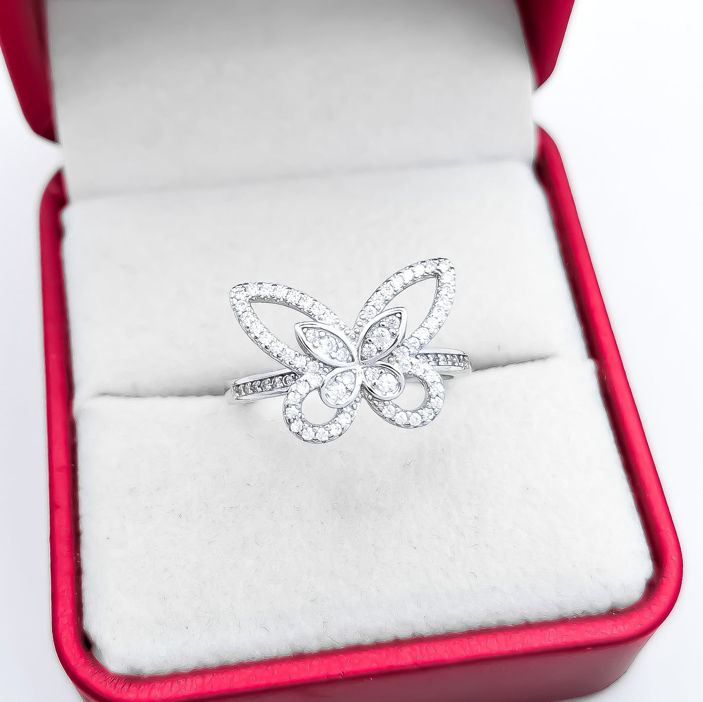 Anillo Zirconia Mariposa