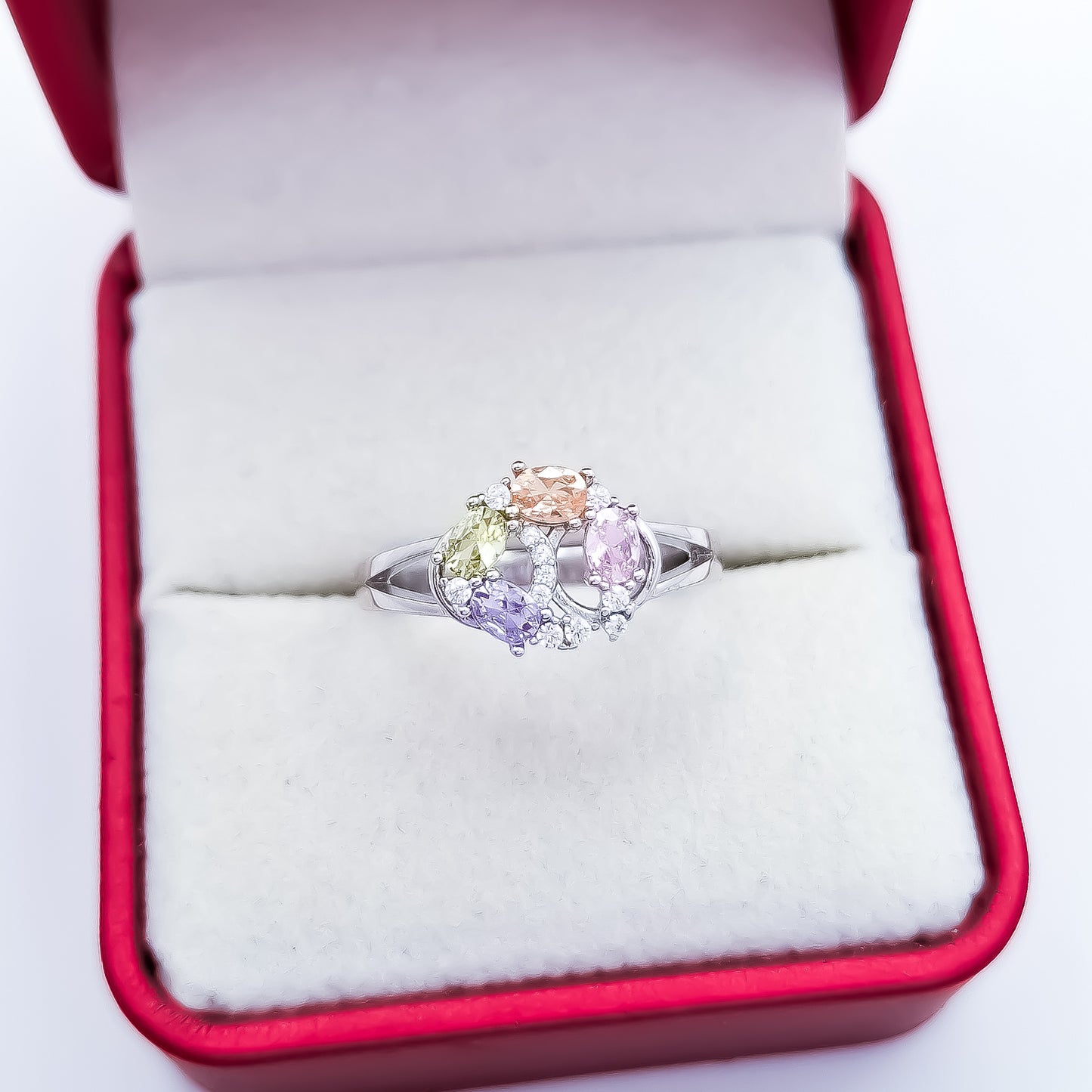 Anillo Zirconias Multicolor