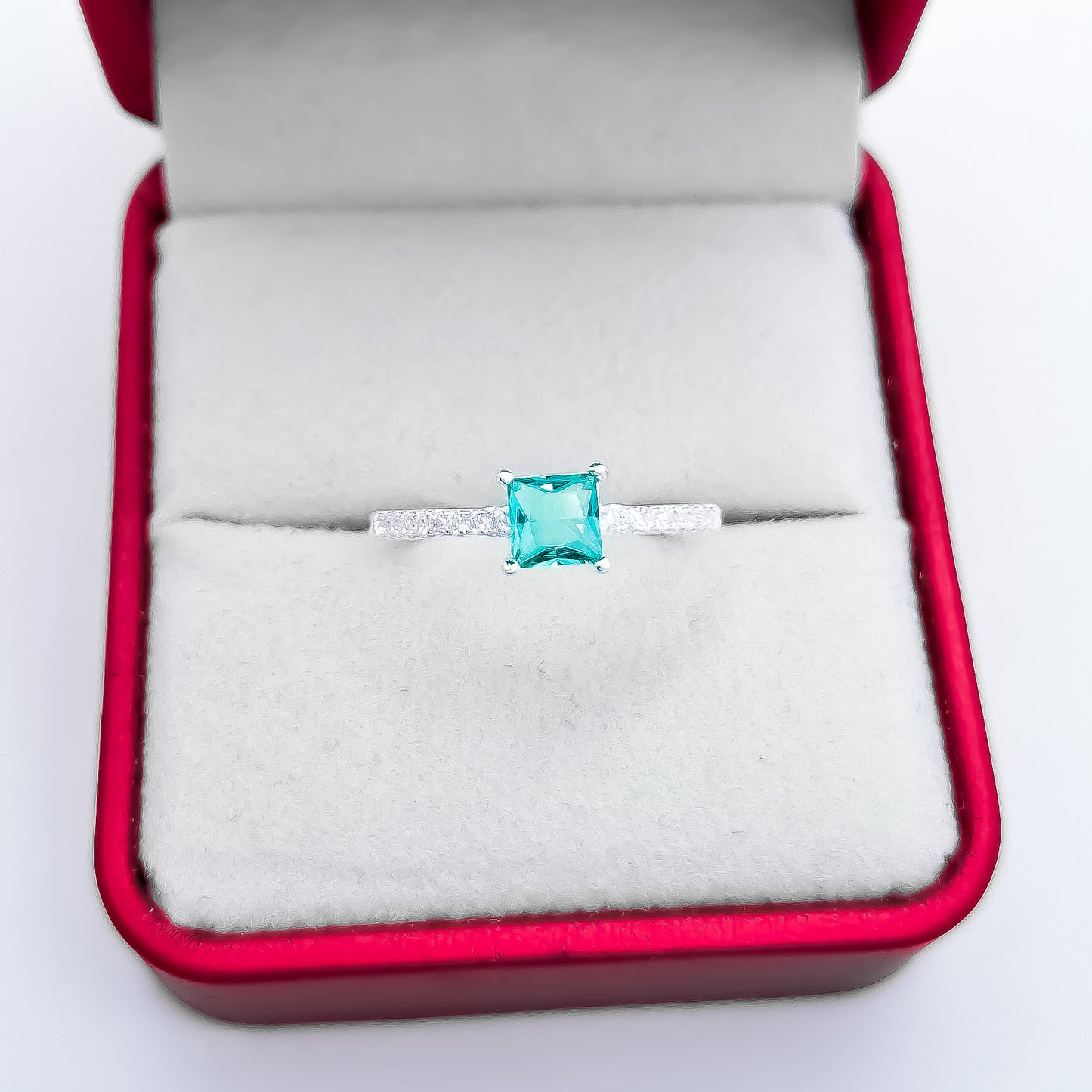 Anillo Cuadrado Menta