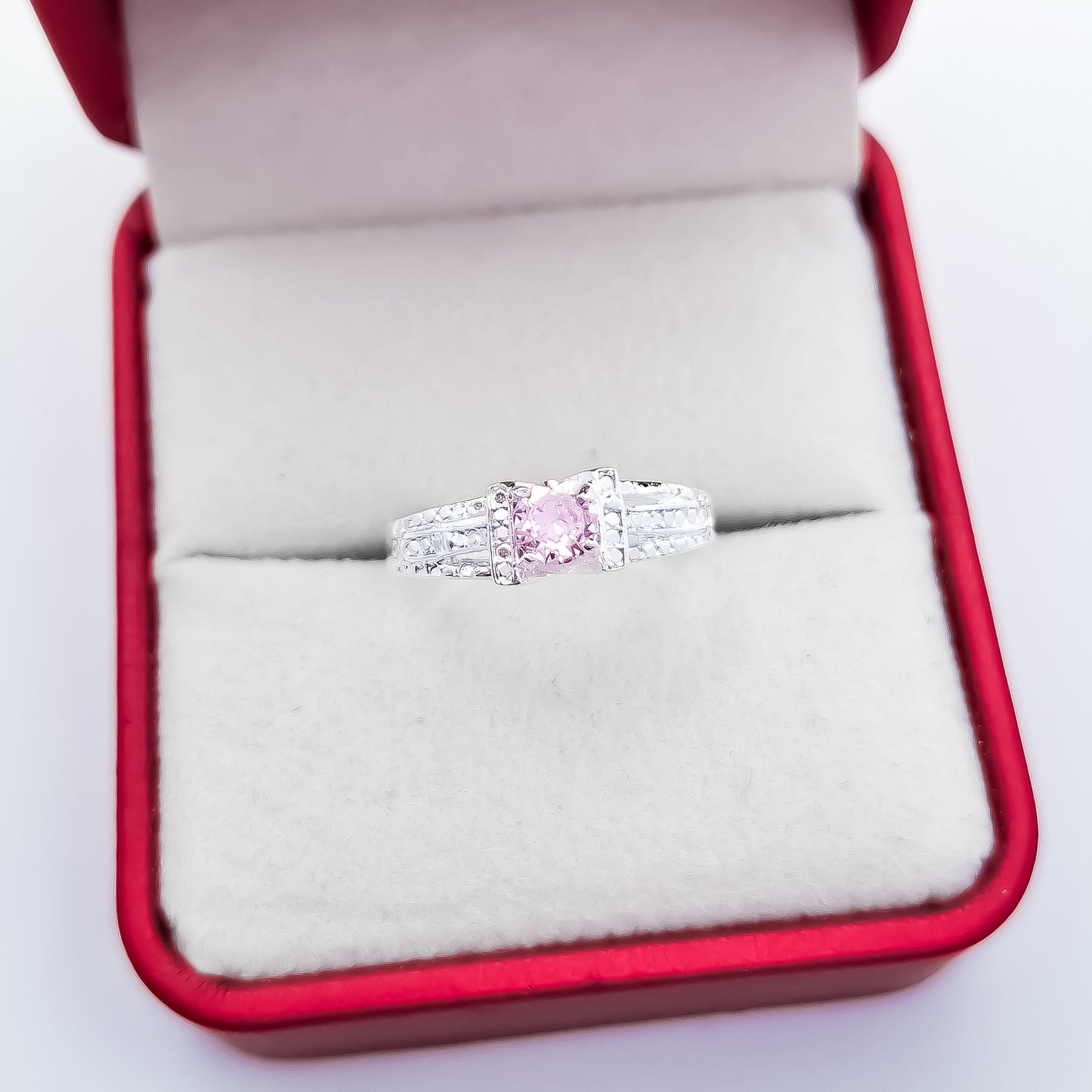 Anillo Cuadro Rosa