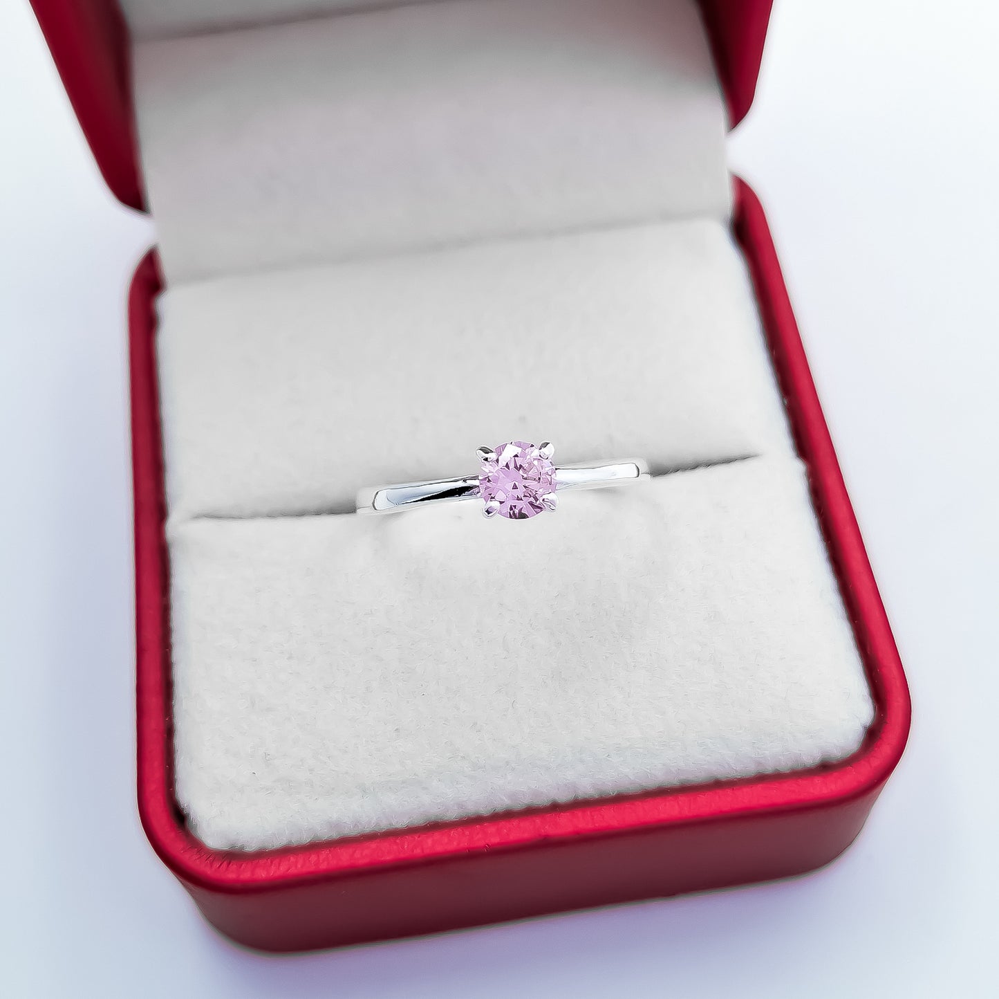 Anillo Zirconia Rosa