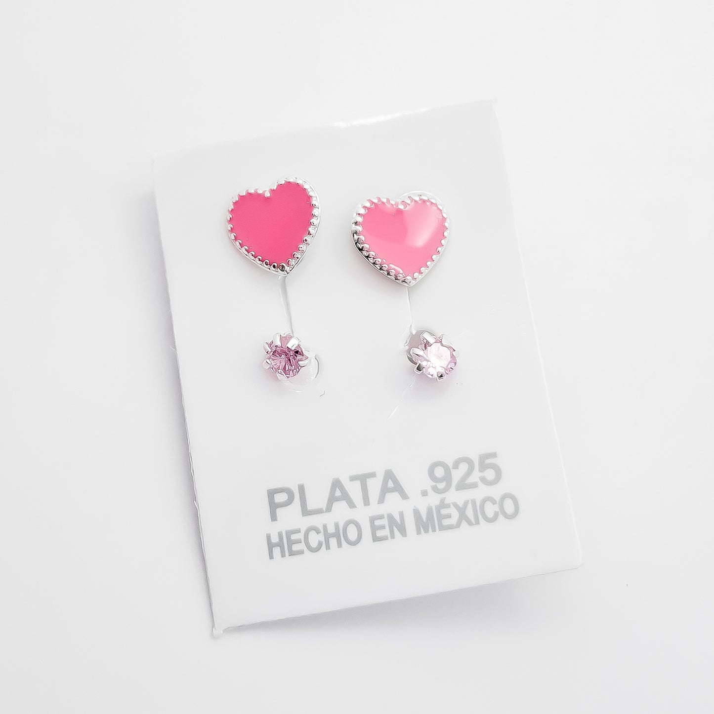 Arete Telefono Corazon Rosa