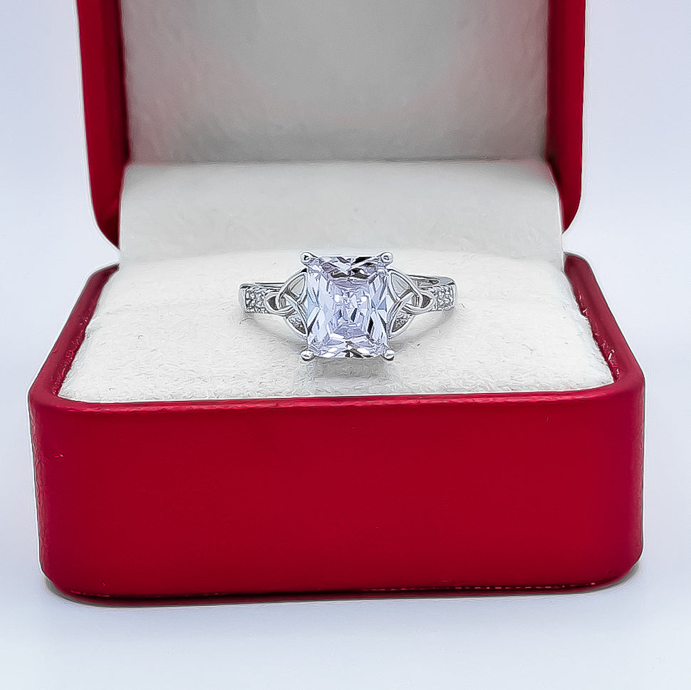 Anillo Cuadro Zirconia