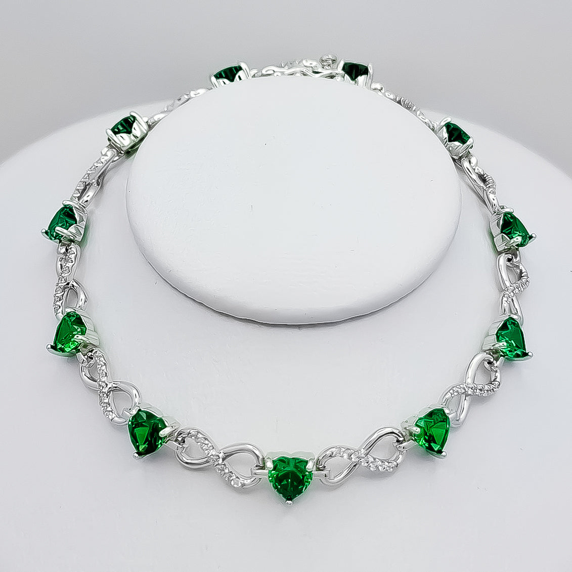 Pulsera Corazones Verde