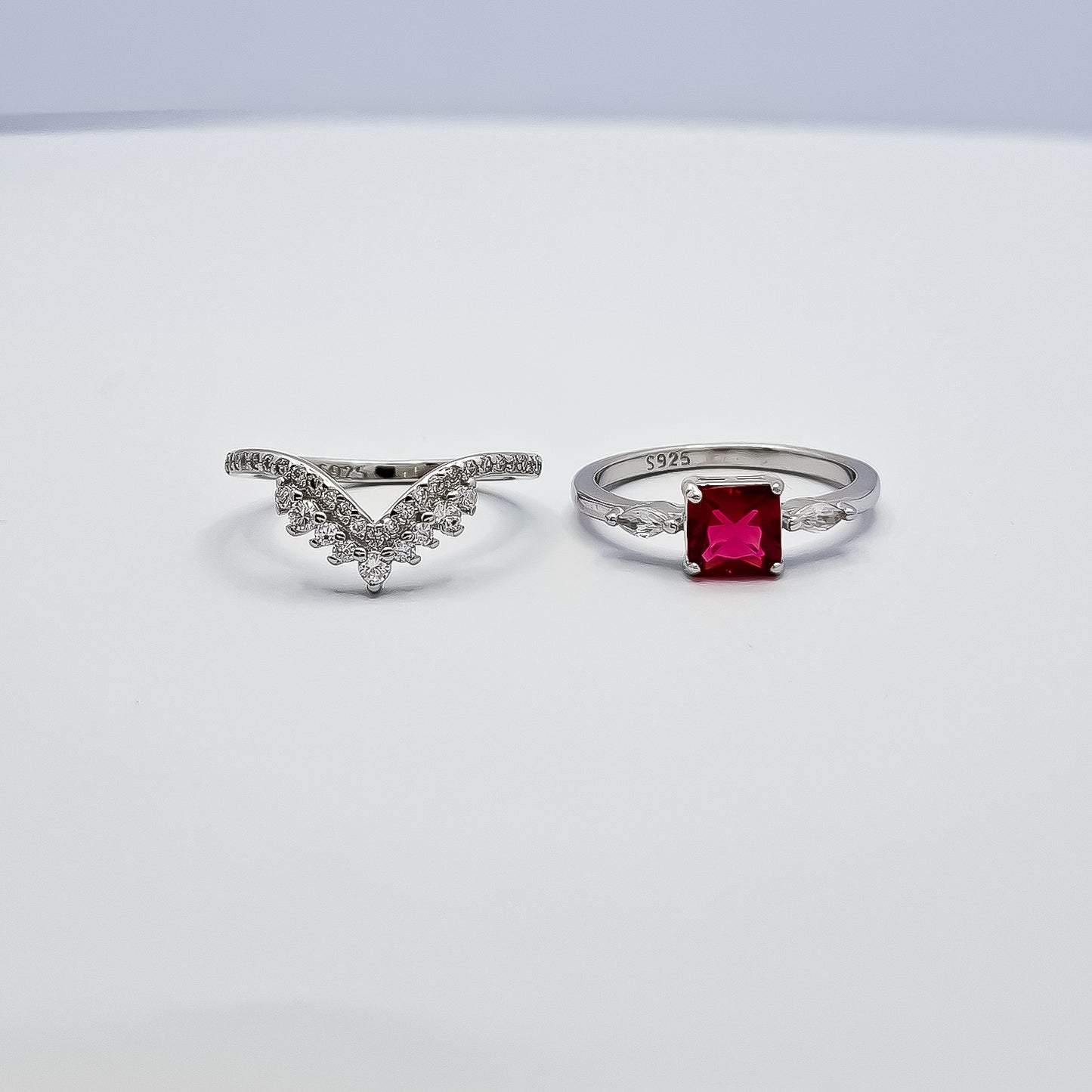 Anillo Cuadro Rojo