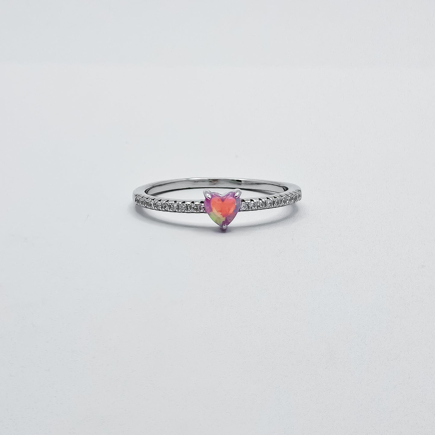 Anillo Corazon Opalo