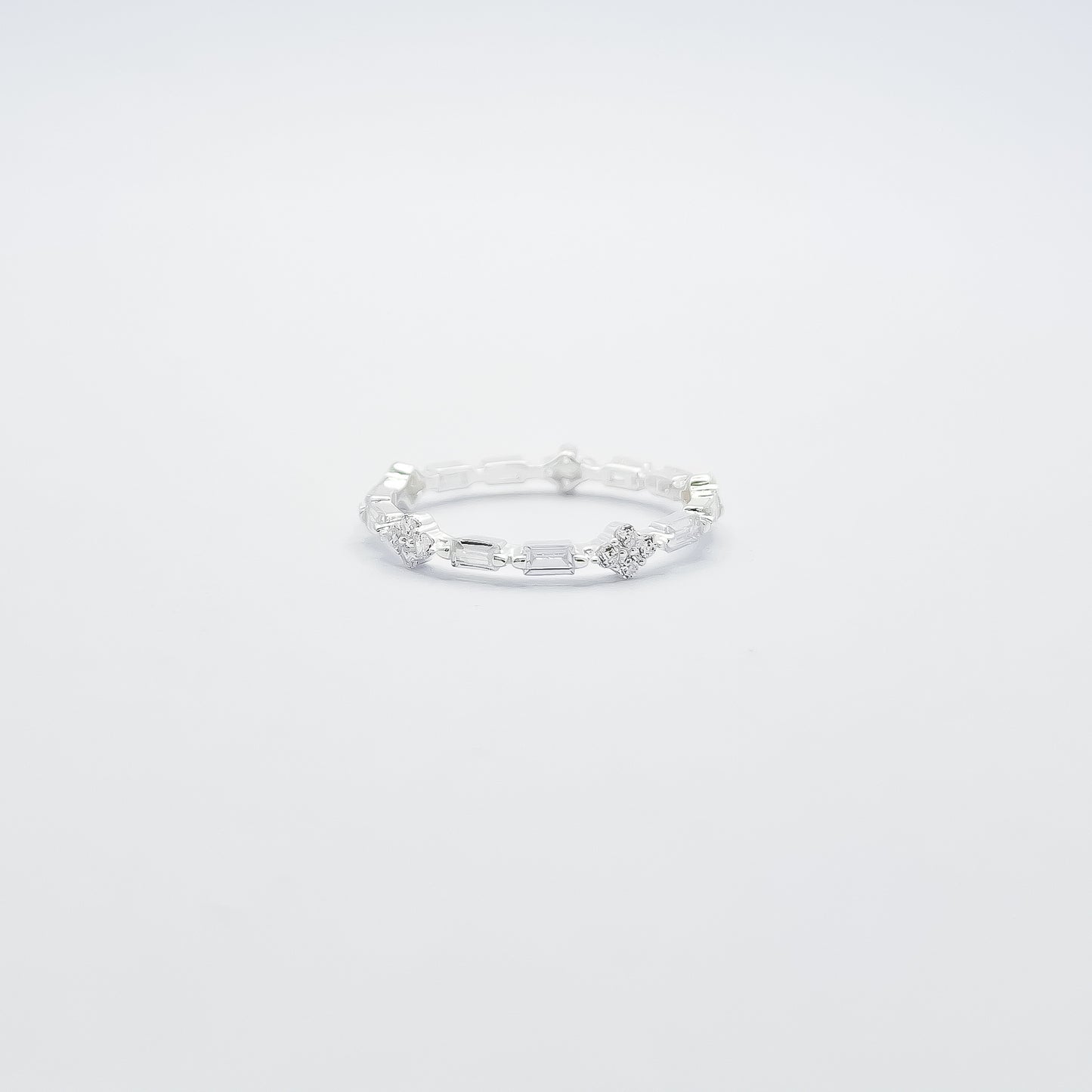 Anillo Florecita Blanca Zirconia