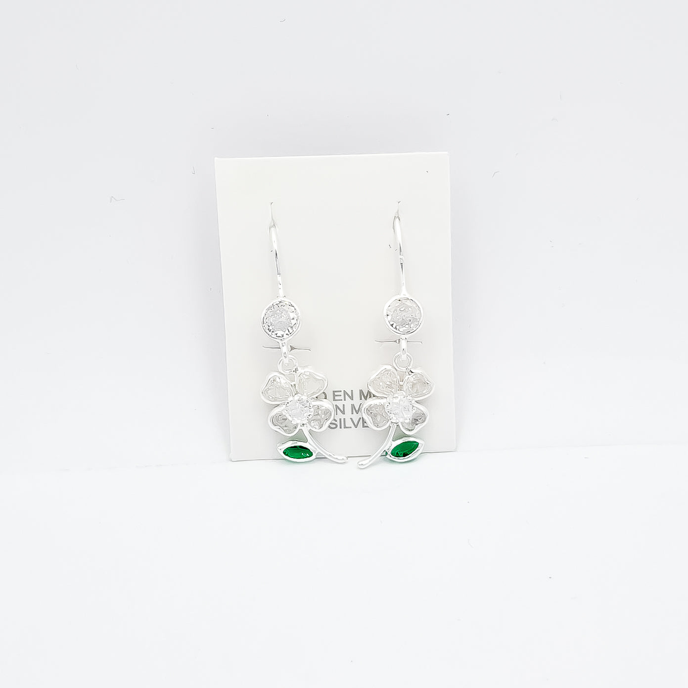 Arete Trebol Blanco