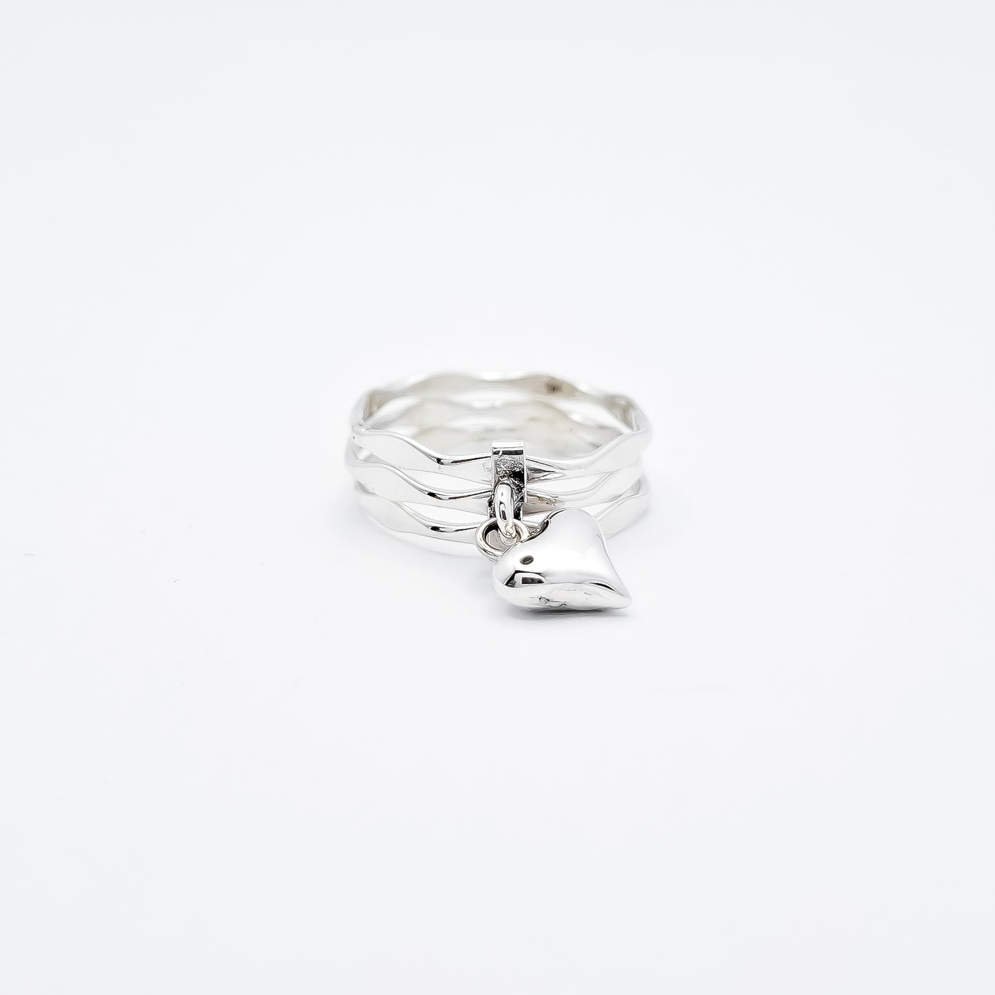 Anillo Martillado Corazon