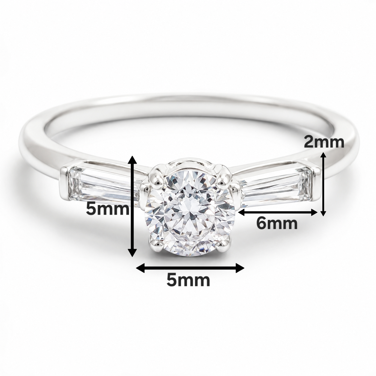 Anillo Zirconia Blanco