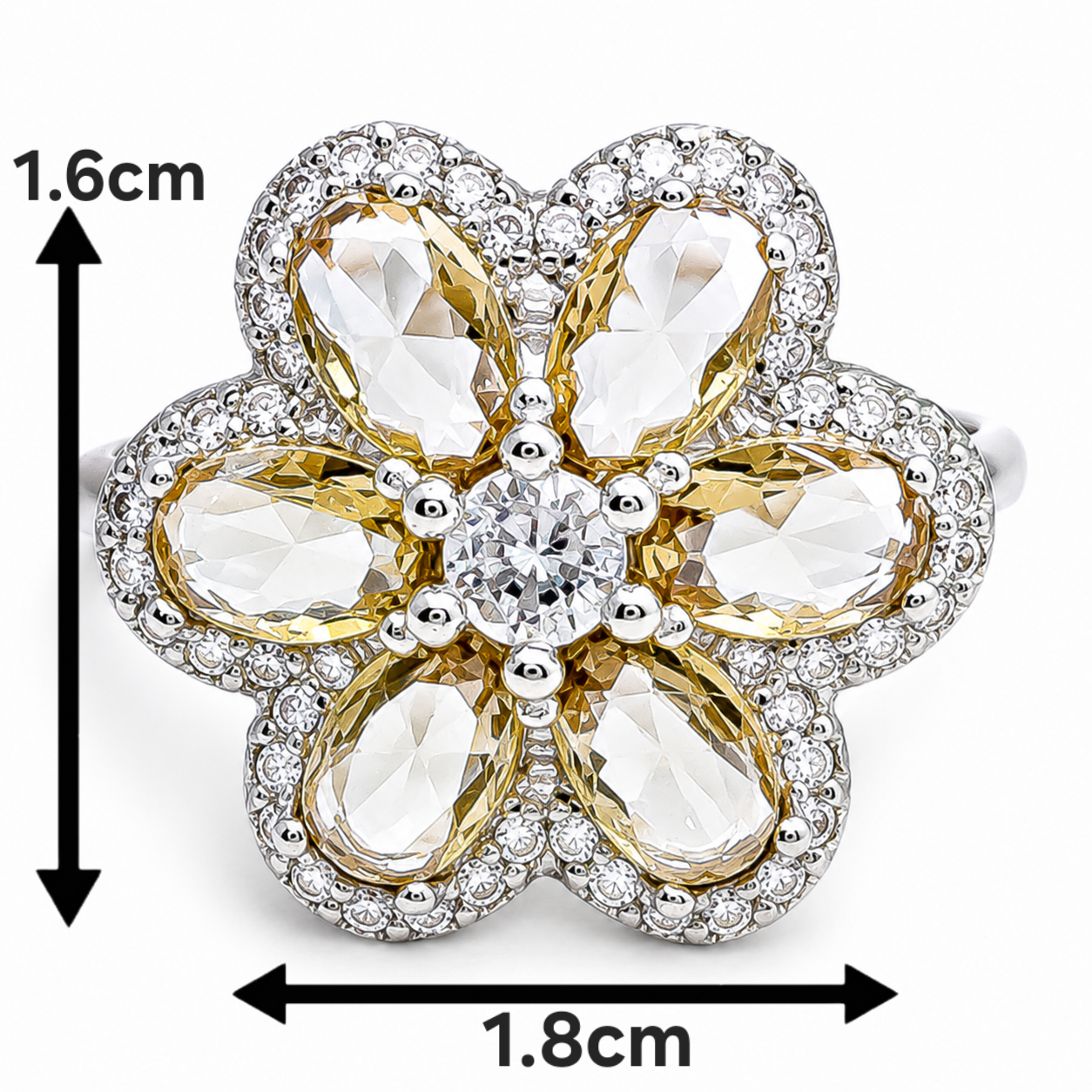 Anillo Flor Zultanita Plata Ley 925
