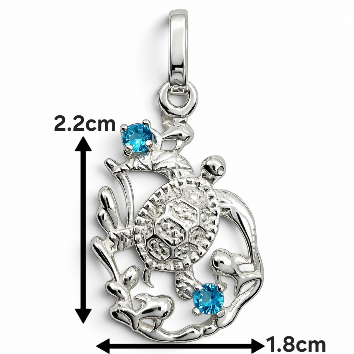 Dije Tortuga Zirconia Plata Ley 925