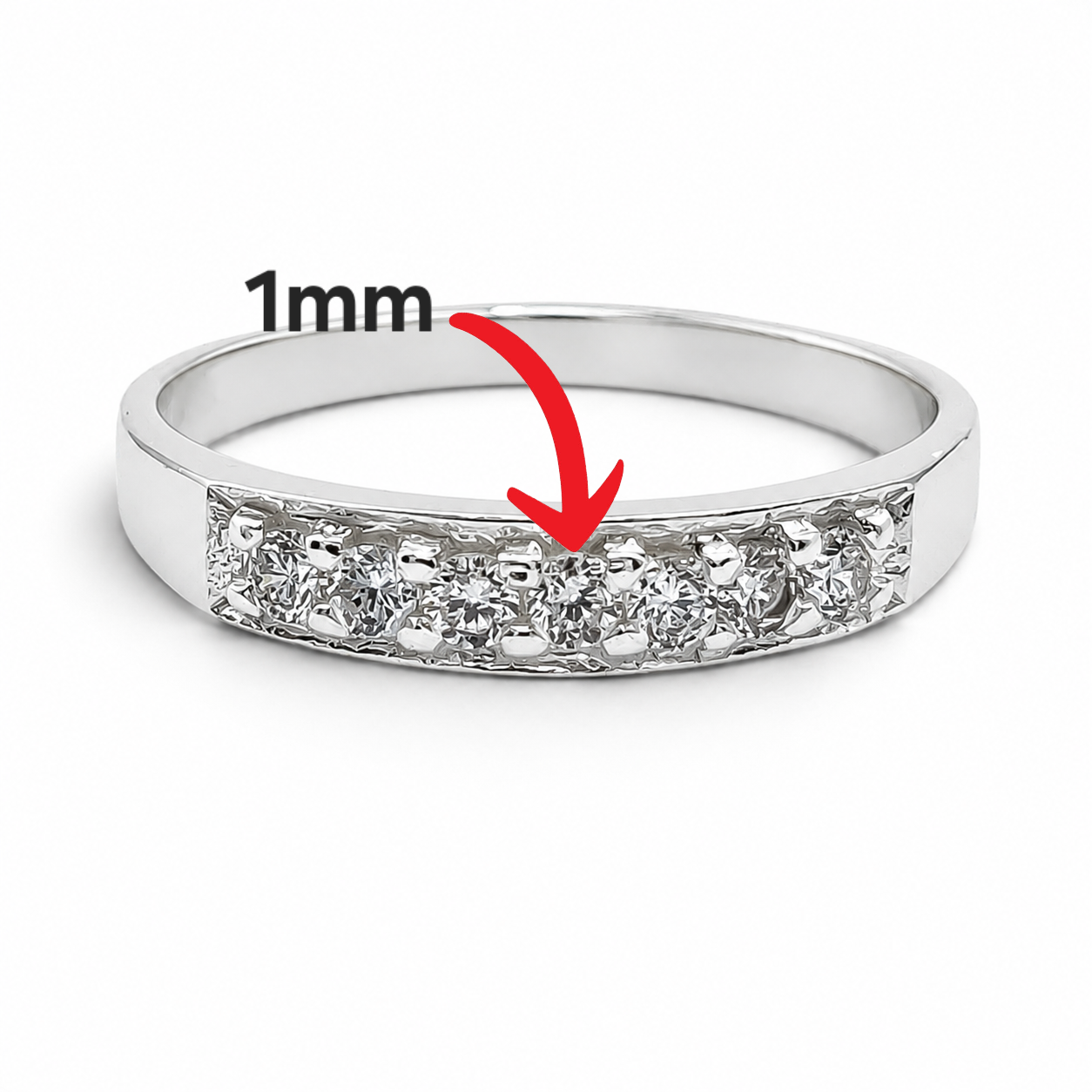 Anillo Blanco Plata Ley 925
