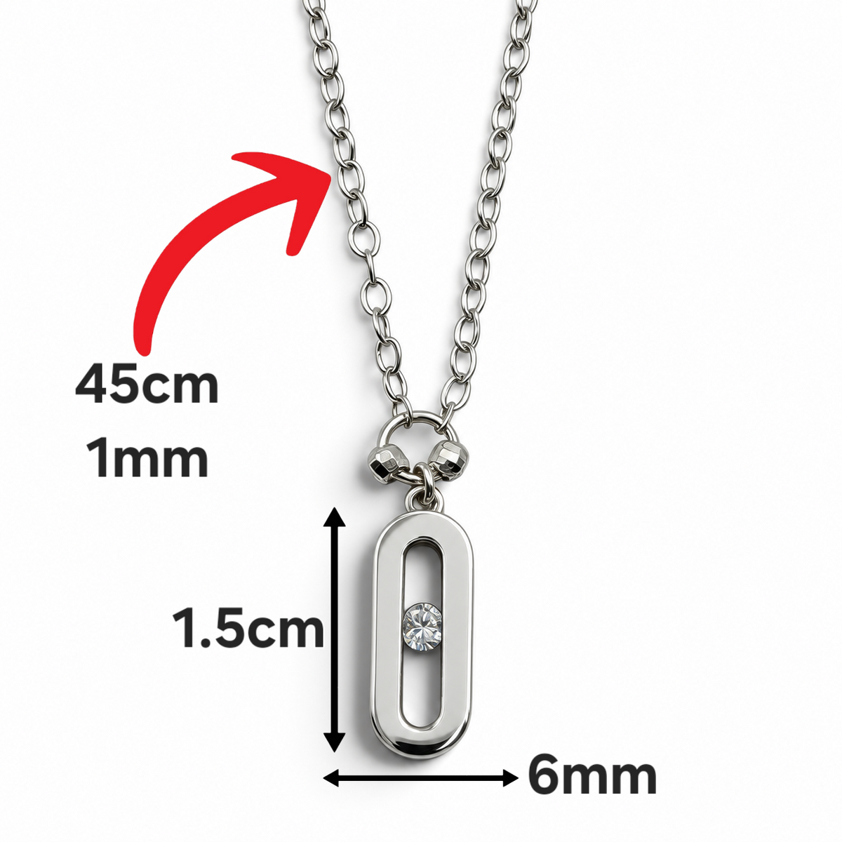 Collar Zirconia Plata Ley 925