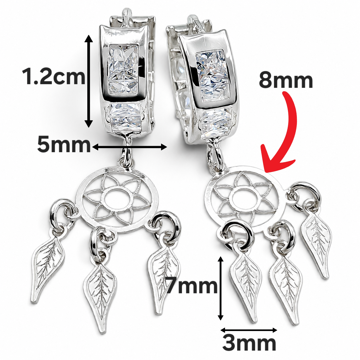 Hugguies Atrapasueños Plata Ley 925