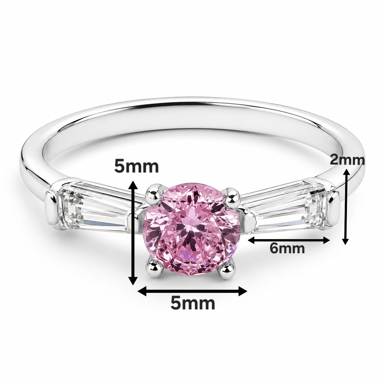 Anillo Zirconia Rosa