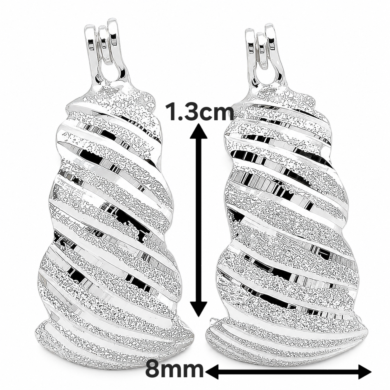 Arracada Chica Lineas Plata Ley 925