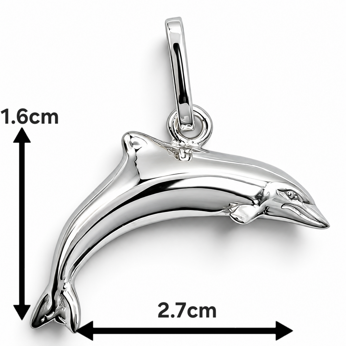 Dije Delfin Liso Plata Ley 925