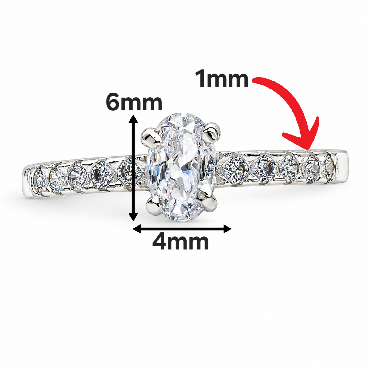 Anillo Blanca Zirconia Plata Ley 925
