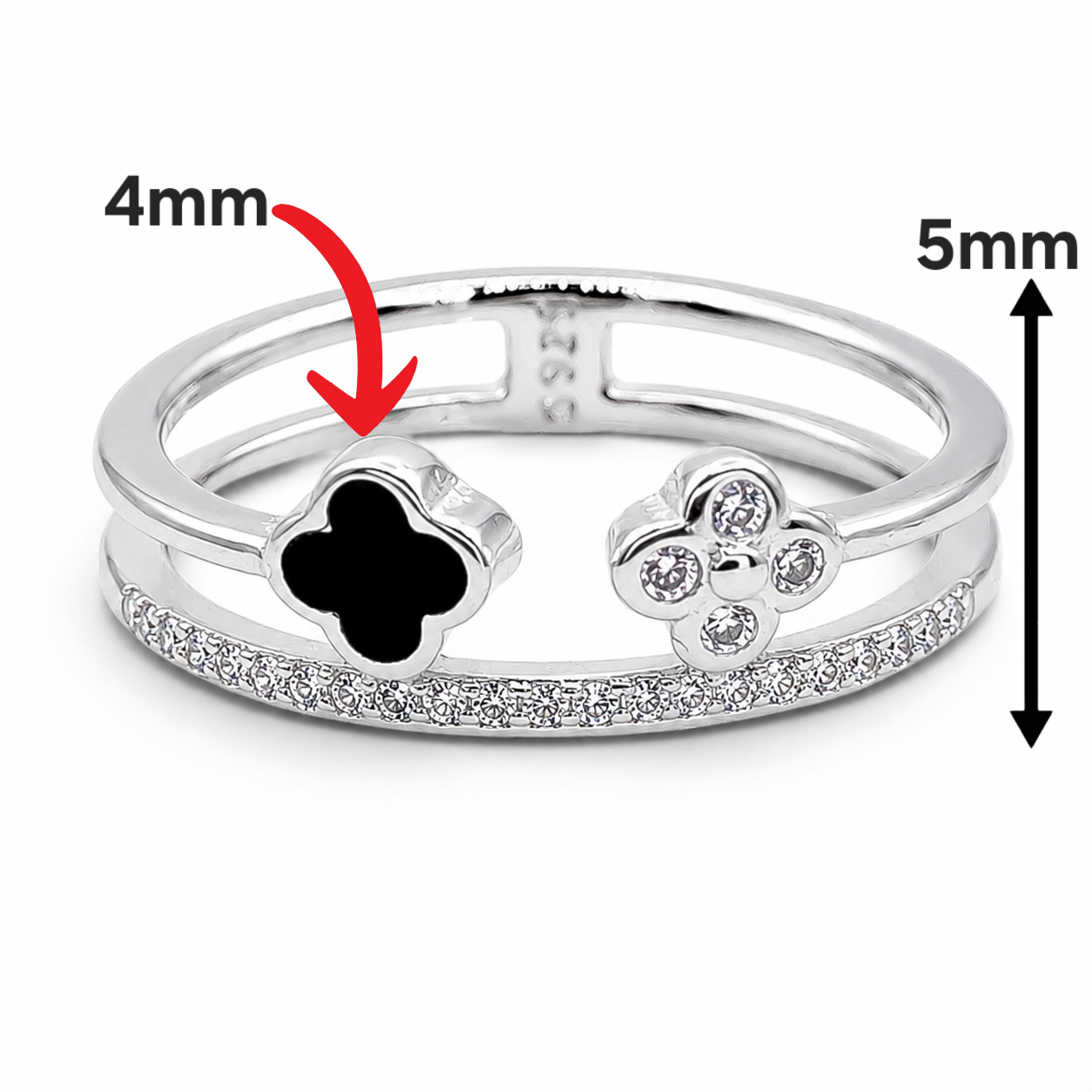 Anillo Negro Van Plata Ley 925